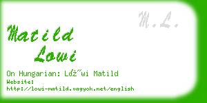 matild lowi business card